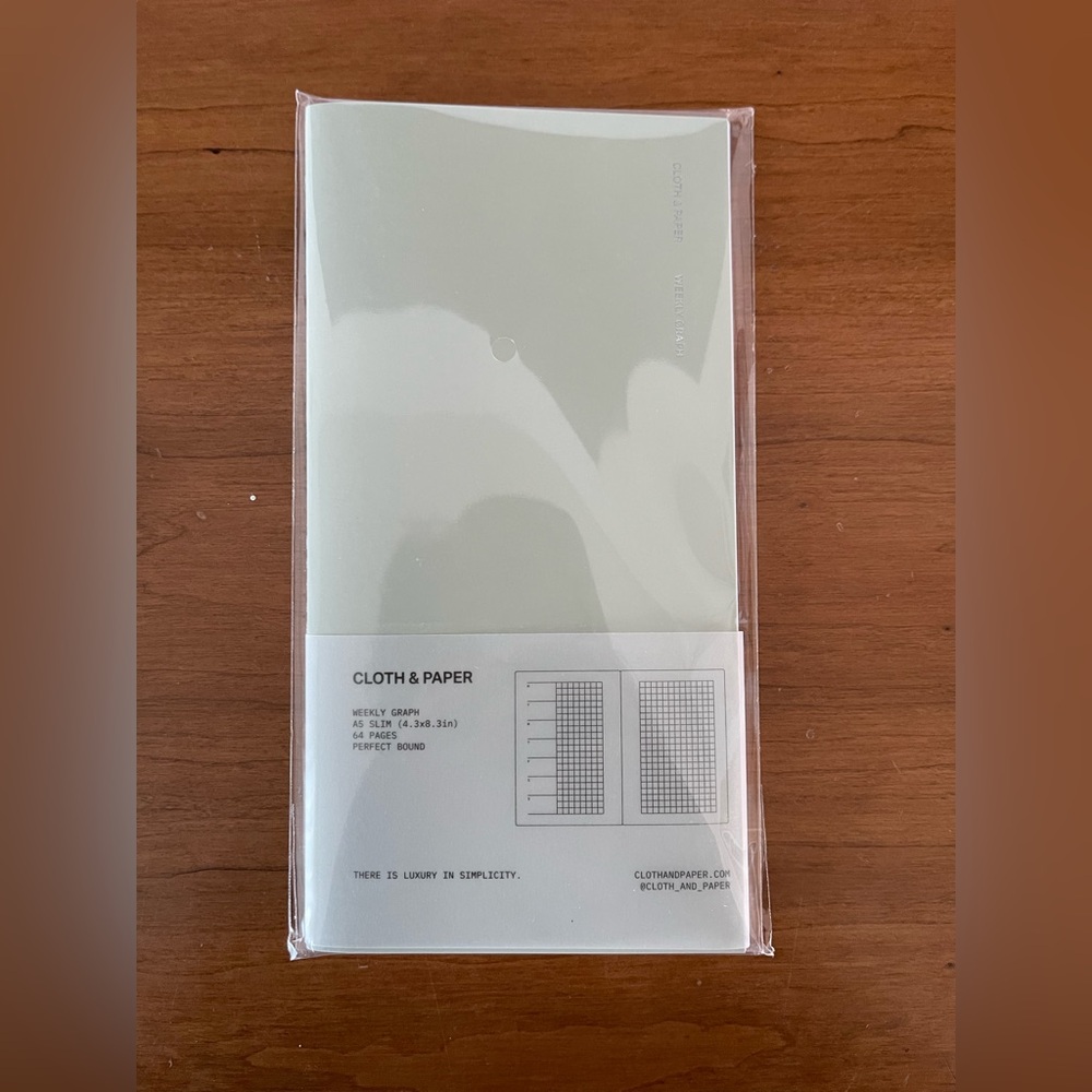 Cloth & Paper Notebook Set — blank, graph, weekly, monthly admin - Picture 4 of 5